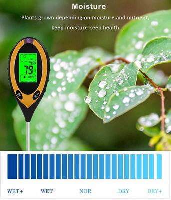 Plastics and Stainless Metal 4-in-1 Soil Fertility Tester for Garden Farm Greenhouse
