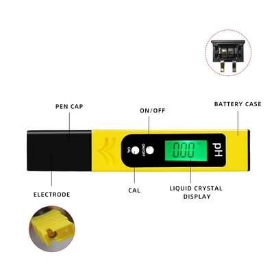 Yellow LCD Digital PH Pen Water Tester Pocket Portable PH Meter Tester for Water