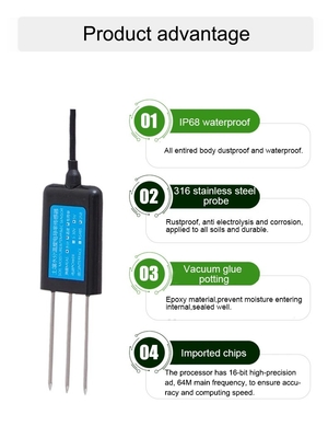 Highly Accurate Super Soil Humidity Detector Measuring Range 0-100% Probe Length 70mm