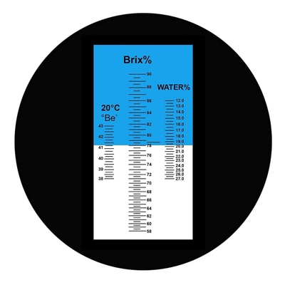Compact Portable Brix Refractometer 0-40% Brix and 0-25% Alcohol Range for Wine Sugar