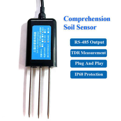 304 Stainless Steel RS485 Soil Temperature Humidity EC Sensor for Soil Moisture Testing