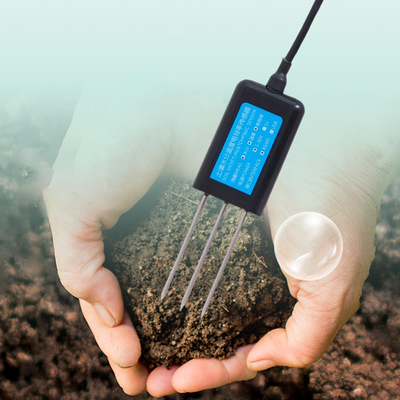 304 Stainless Steel RS485 Soil Temperature Humidity EC Sensor for Soil Moisture Testing