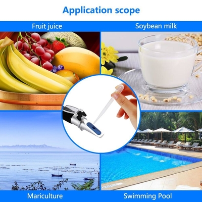 Portable Refractometer 0-10%Brix Digital Test Meter 0-100%Salinity Automatic Temperature