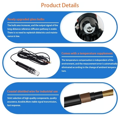 5m Standard Cable Water Sensor Probe IP68 Protection pH and Temperature Compensation