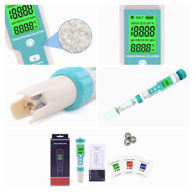 2024 Digital 7 in 1 Salinity TDS Units Water Tester for pH/TDS/EC/TEMP Measurement
