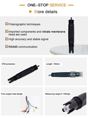 Online Digital Nitrate NO3- Measurement Sensor for Aquaculture RS485 Output Signal