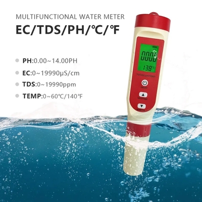 4 in 1 Multiparameter Water Meter pH TDS EC and Temperature Measurement in One Device