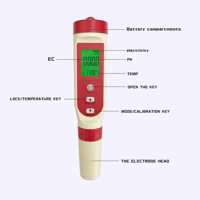 4 in 1 Multiparameter Water Meter pH TDS EC and Temperature Measurement in One Device