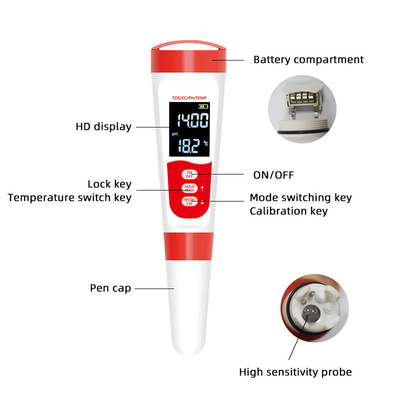 PH Range Accuracy±0.05 pH Digital Water Tester for Pool Aquariums Drinking Water