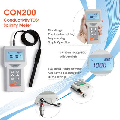 Portable Water Monitoring Handheld LCD Conductivity Tester 3 IN 1 High Precision