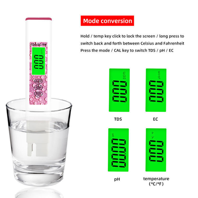 Digital TDS/EC/PH/Temperature Meter for Water Testing Range 1-9999PPM/1-9999us/cm
