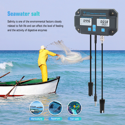 Customized Wifi Water Tester PH-3988 6 in 1 Salt S.G.Temp PH EC TDS Meter for Aquariums