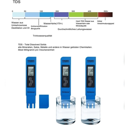 LCD Display 3 in 1 ATC Temperature TDS EC Meter Portable for Aquarium Pool Hydroponic