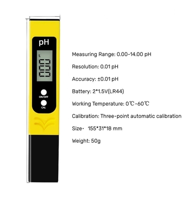 Compact and Lightweight Digital Pen Type Tester for Measuring Water Acidity 102g