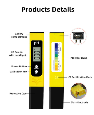 Compact and Lightweight Digital Pen Type Tester for Measuring Water Acidity 102g