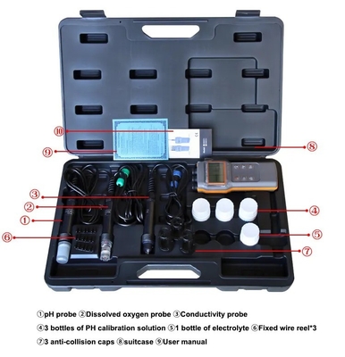 Combo 5 in 1 PH/COND./D.O/TEMP Water Meter For Aquaponic AZ86031 Portable Fish Pond IP67