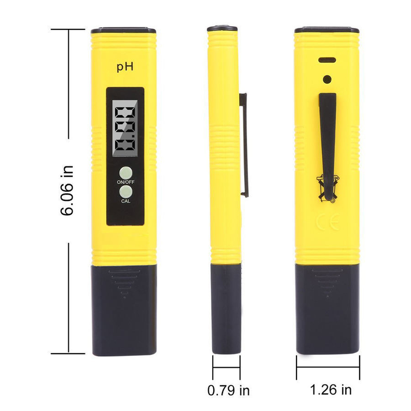 Easy-to- pH Meter for Aquarium Water Testing Resolution 0.01pH Dimension 155*30*18 mm