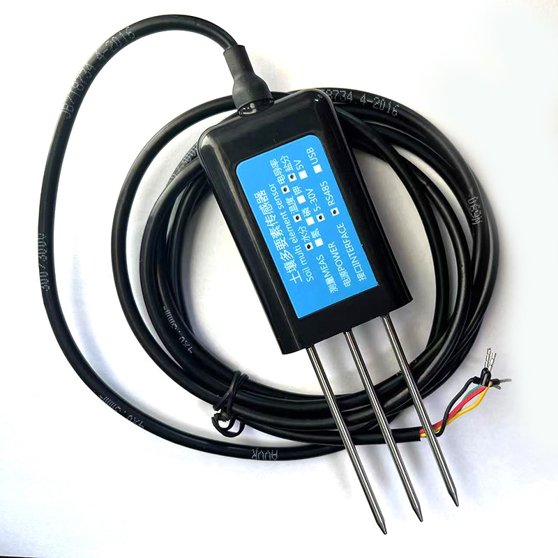 304 Stainless Steel RS485 Soil Temperature Humidity EC Sensor for Soil Moisture Testing