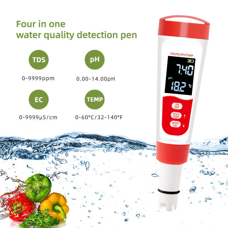 PH Range Accuracy±0.05 pH Digital Water Tester for Pool Aquariums Drinking Water