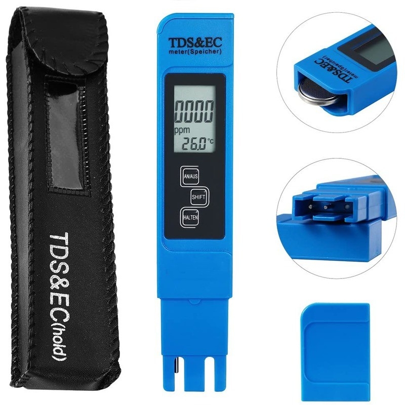 LCD Display 3 in 1 ATC Temperature TDS EC Meter Portable for Aquarium Pool Hydroponic